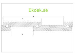 Takbrädor i trä. Bränd / borstad nordisk gran